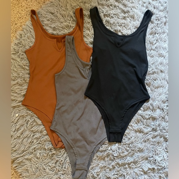 SHEIN Tops - NWOT Ribbed Bodysuits Bundle
